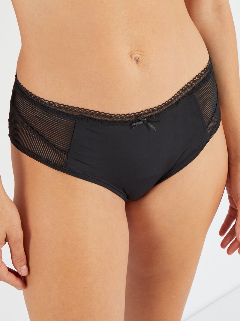 Culotte in microfibra 'Envie de Lingerie' nero - Kiabi