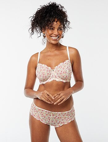 Culotte in pizzo floreale traforato