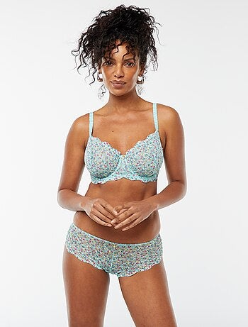 Culotte in pizzo floreale traforato