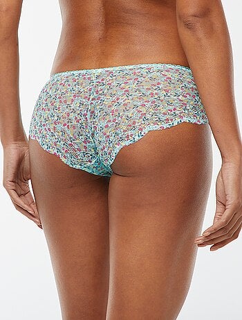 Culotte in pizzo floreale traforato