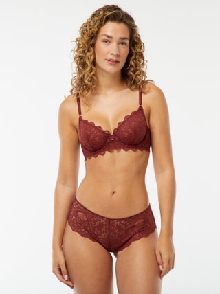 Culotte in pizzo traforato con gioiello fantasia