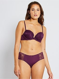 Culotte microfibra e pizzo - Kiabi