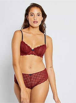 Culotte pizzo a fiori - Kiabi