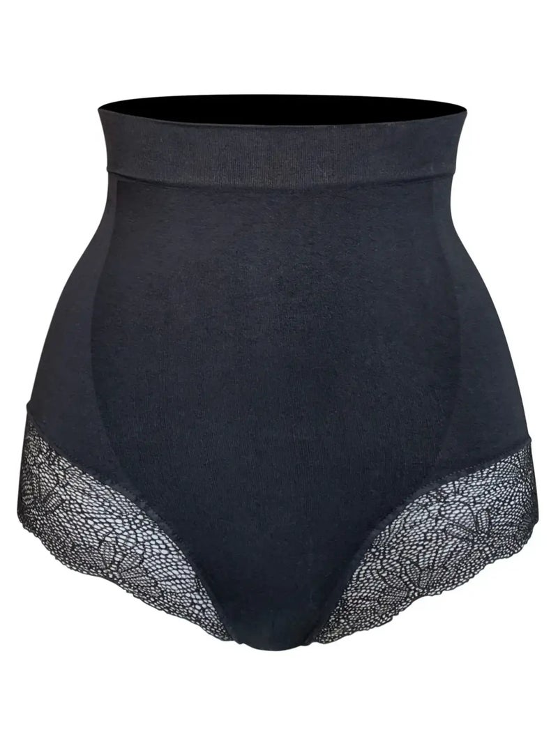 Culotte Pizzo snellente Pancia piatta Nero - Kiabi