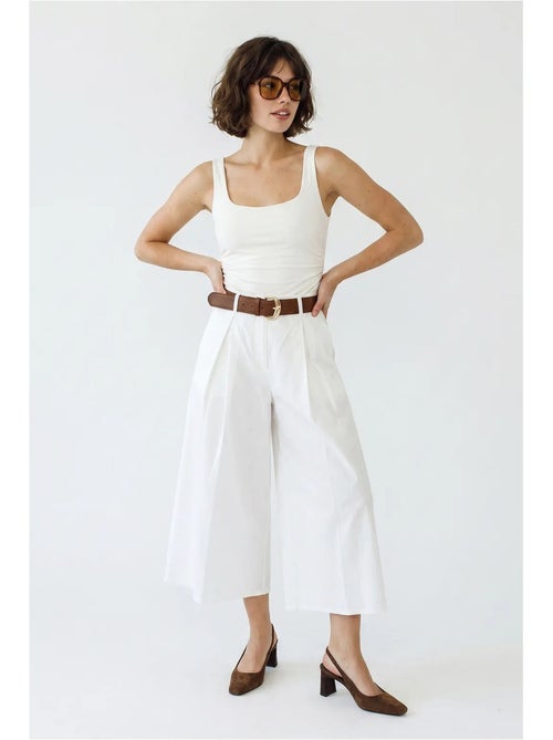 Culotte plissettate a vita alta a gamba ampia lucci - Kiabi Culotte plissettate a vita alta a gamba ampia lucci - Kiabi