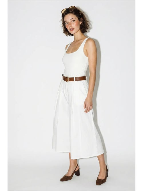 Culotte plissettate a vita alta a gamba ampia lucci - Kiabi Culotte plissettate a vita alta a gamba ampia lucci - Kiabi