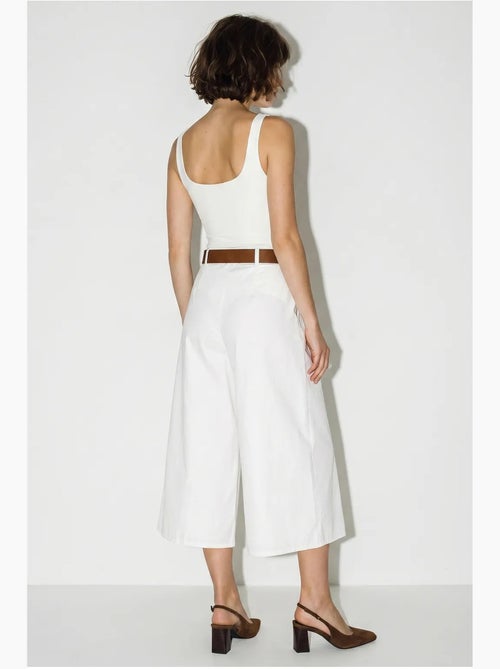 Culotte plissettate a vita alta a gamba ampia lucci - Kiabi Culotte plissettate a vita alta a gamba ampia lucci - Kiabi
