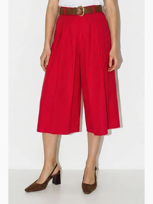 Culotte plissettate a vita alta a gamba ampia lucci - Kiabi Culotte plissettate a vita alta a gamba ampia lucci - Kiabi