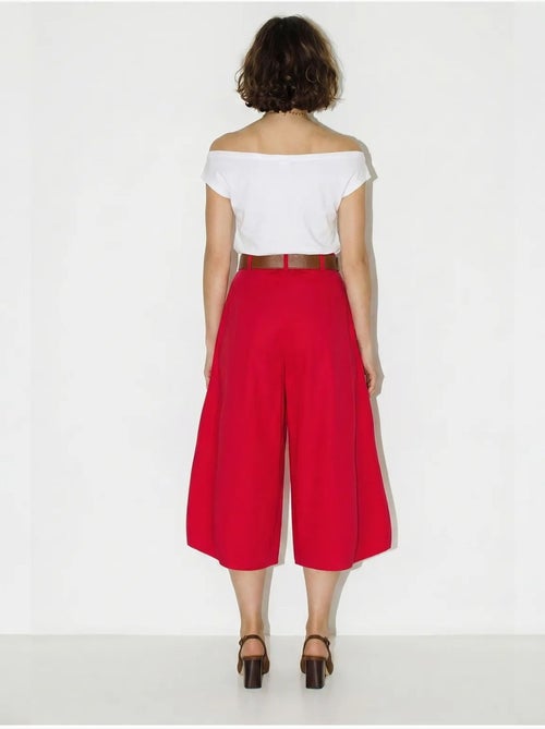 Culotte plissettate a vita alta a gamba ampia lucci - Kiabi Culotte plissettate a vita alta a gamba ampia lucci - Kiabi