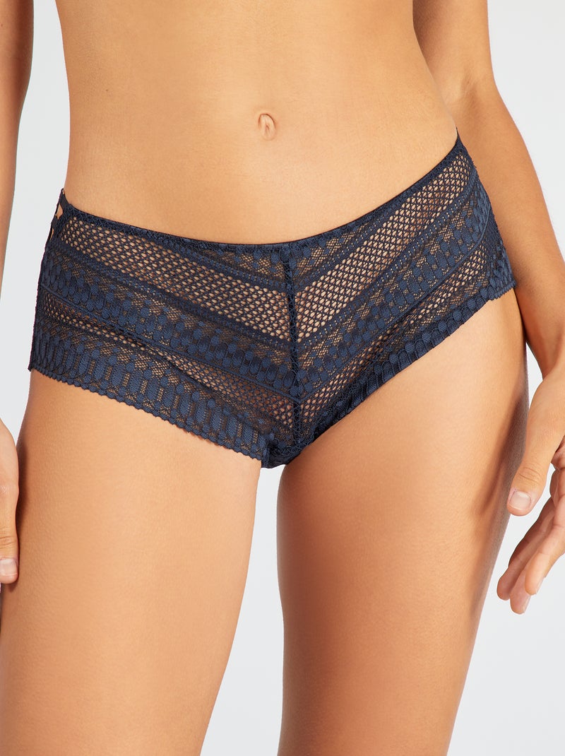 Culotte tutto pizzo BLU - Kiabi