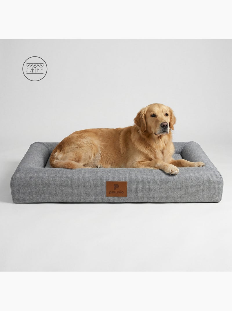 Cuscino a cestino per cani PELUVIO Kibi - Antiscivolo - Schiuma a memoria di forma Grigio - Kiabi