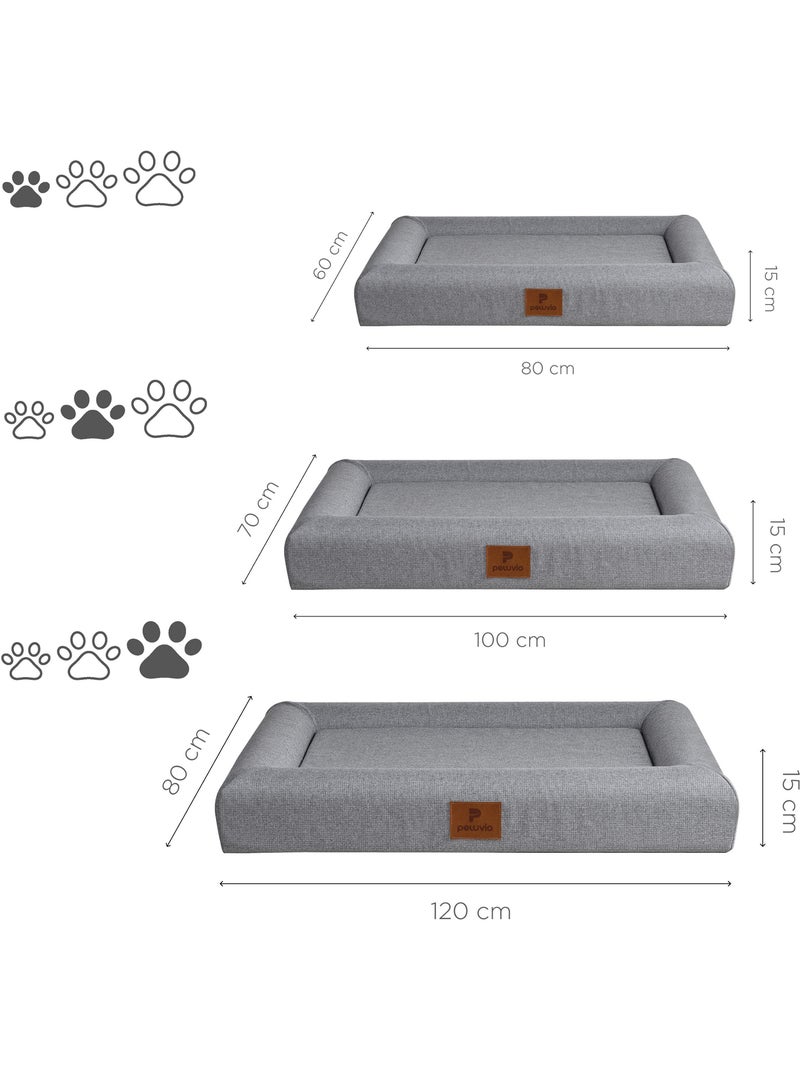 Cuscino a cestino per cani PELUVIO Kibi - Antiscivolo - Schiuma a memoria di forma Grigio - Kiabi