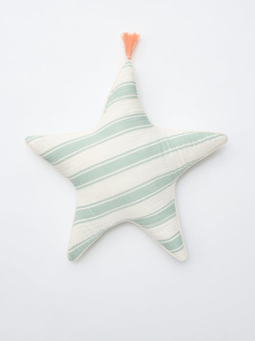 Cuscino a cuore in garza di cotone (50 x 45 cm) - Kiabi