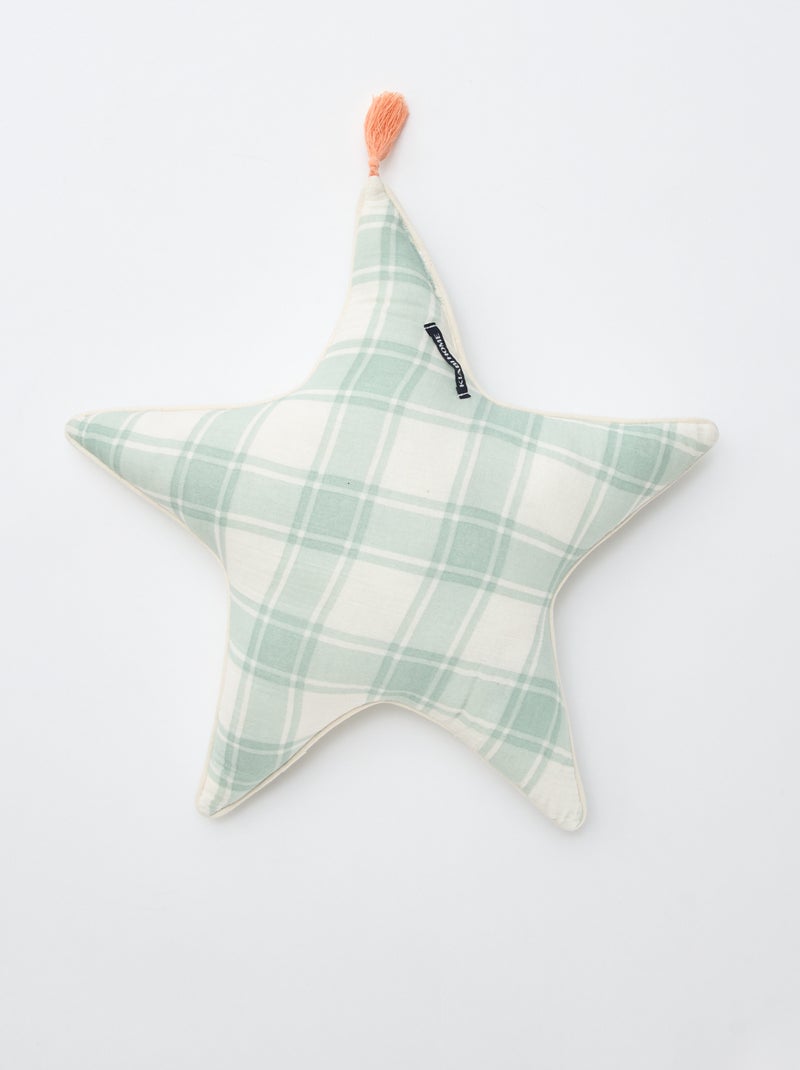 Cuscino a cuore in garza di cotone (50 x 45 cm) Verde - Kiabi