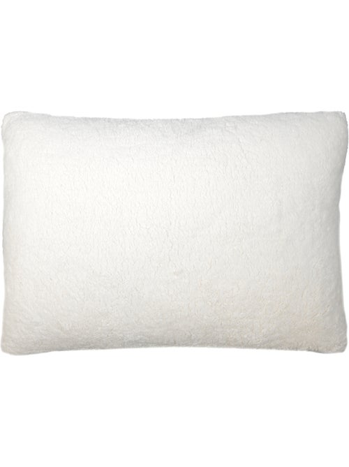 Cuscino a quadri effetto mohair con retro in sherpa - Kiabi