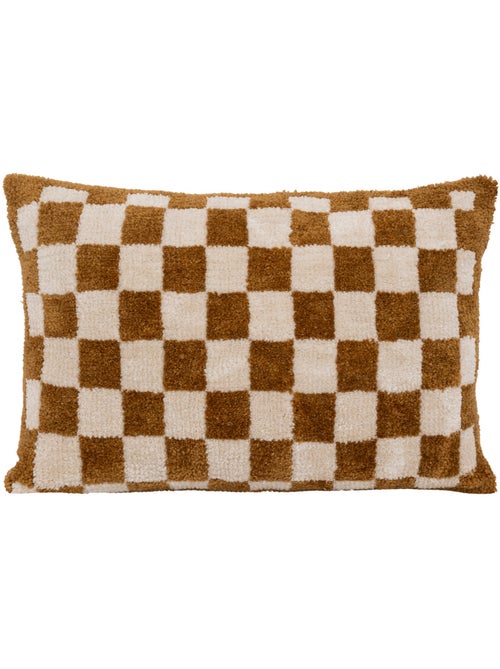 Cuscino a scacchiera itha giallo ocra 38x58cm - Kiabi Cuscino a scacchiera itha giallo ocra 38x58cm - Kiabi