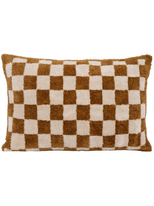 Cuscino a scacchiera itha giallo ocra 38x58cm - Kiabi Cuscino a scacchiera itha giallo ocra 38x58cm - Kiabi