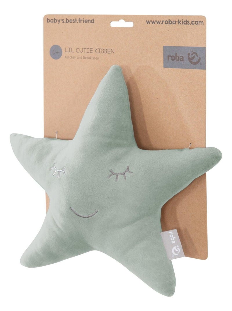 Cuscino bimbo stella ricamata – "Roba Style" Verde acqua - Kiabi
