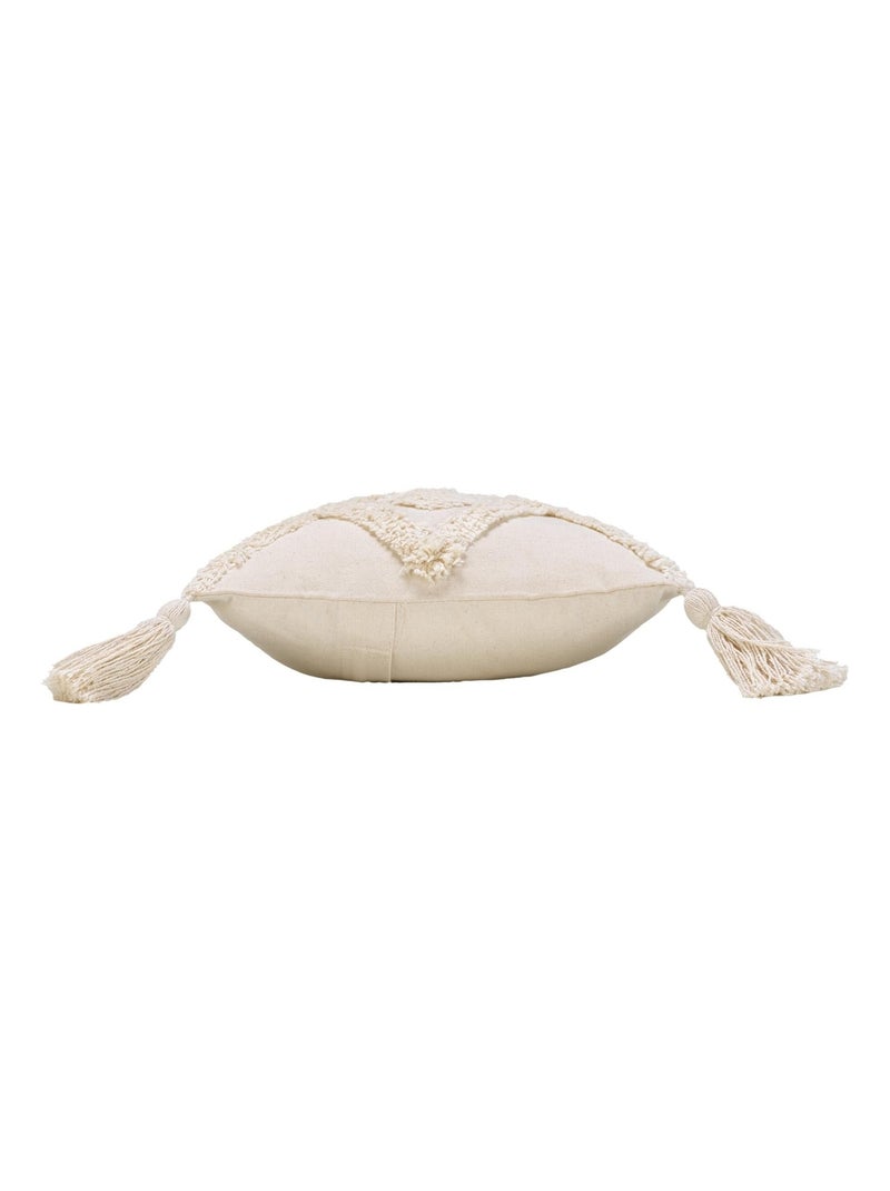 Cuscino bohémien con rivestimento sfoderabile Bianco sporco - Kiabi