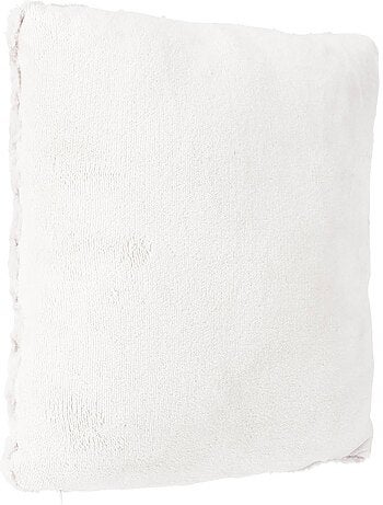 Cuscino bouclette con pelliccia riccia beige 45x45cm