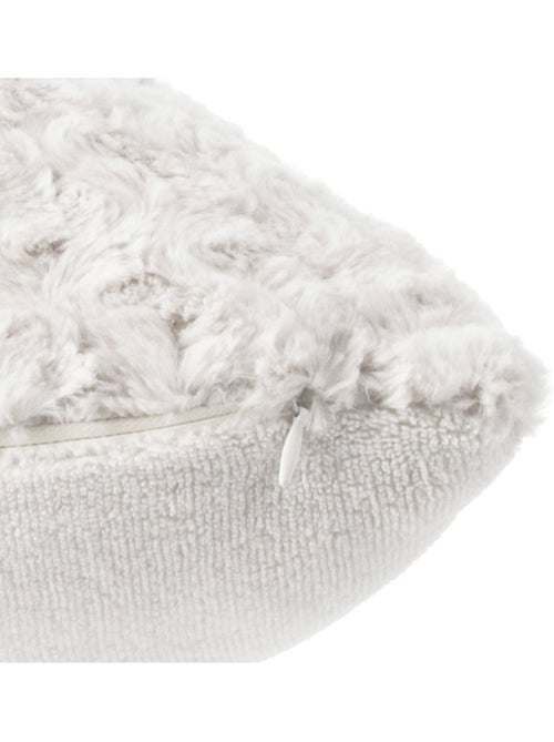 Cuscino bouclette con pelliccia riccia beige 45x45cm - Kiabi Cuscino bouclette con pelliccia riccia beige 45x45cm - Kiabi