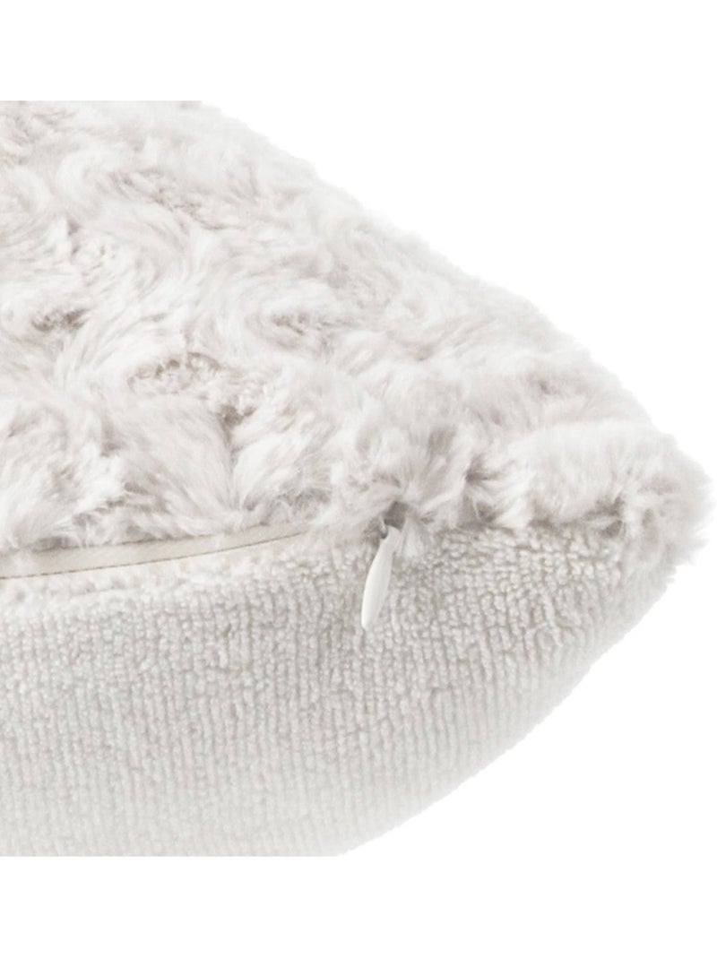 Cuscino bouclette con pelliccia riccia beige 45x45cm Ecru - Kiabi