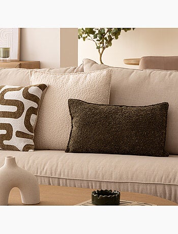 Cuscino bouclette soana bianco avorio 30x50 cm