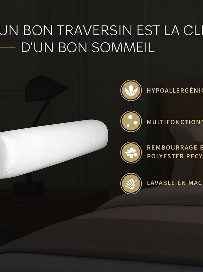Cuscino cilindrico in Poliestere PROMO LINGE Bianco - Kiabi