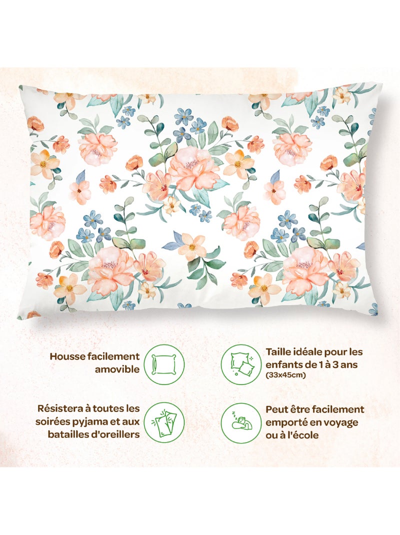Cuscino con federa inclusa - Cotone OEKO-TEX | SUPERBE BEBE Bianco Rosa Blu - Kiabi