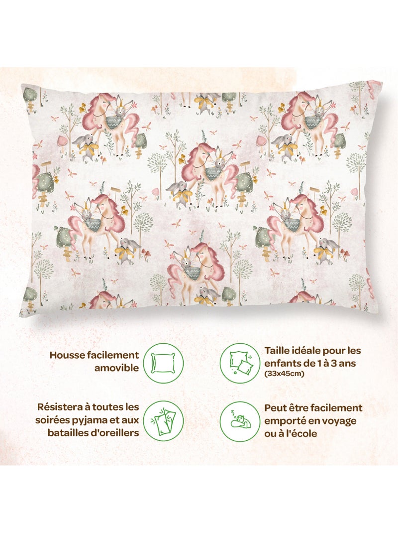 Cuscino con federa inclusa - Cotone OEKO-TEX | SUPERBE BEBE Bianco Rosa - Kiabi