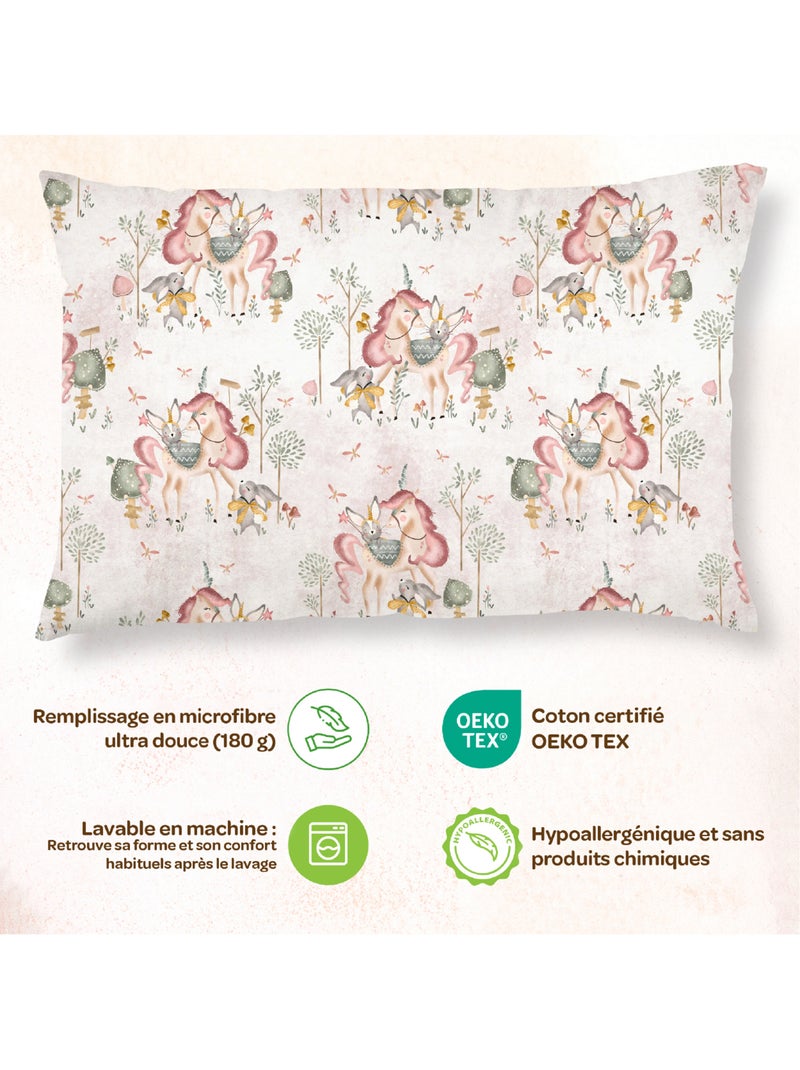 Cuscino con federa inclusa - Cotone OEKO-TEX | SUPERBE BEBE Bianco Rosa - Kiabi