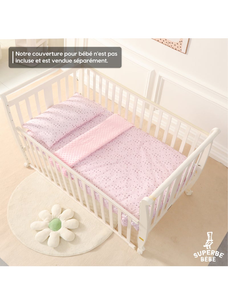 Cuscino con federa inclusa - Cotone OEKO-TEX | SUPERBE BEBE Blu bordeaux Bianco - Kiabi