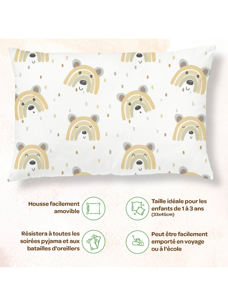 Cuscino con federa inclusa - Cotone OEKO-TEX | SUPERBE BEBE Blu grigio chiaro Nero - Kiabi