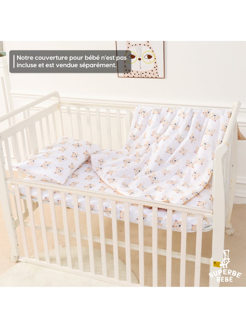 Cuscino con federa inclusa - Cotone OEKO-TEX | SUPERBE BEBE Blu grigio chiaro Nero - Kiabi