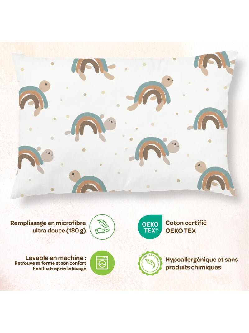 Cuscino con federa inclusa - Cotone OEKO-TEX | SUPERBE BEBE Blu pavone - Kiabi