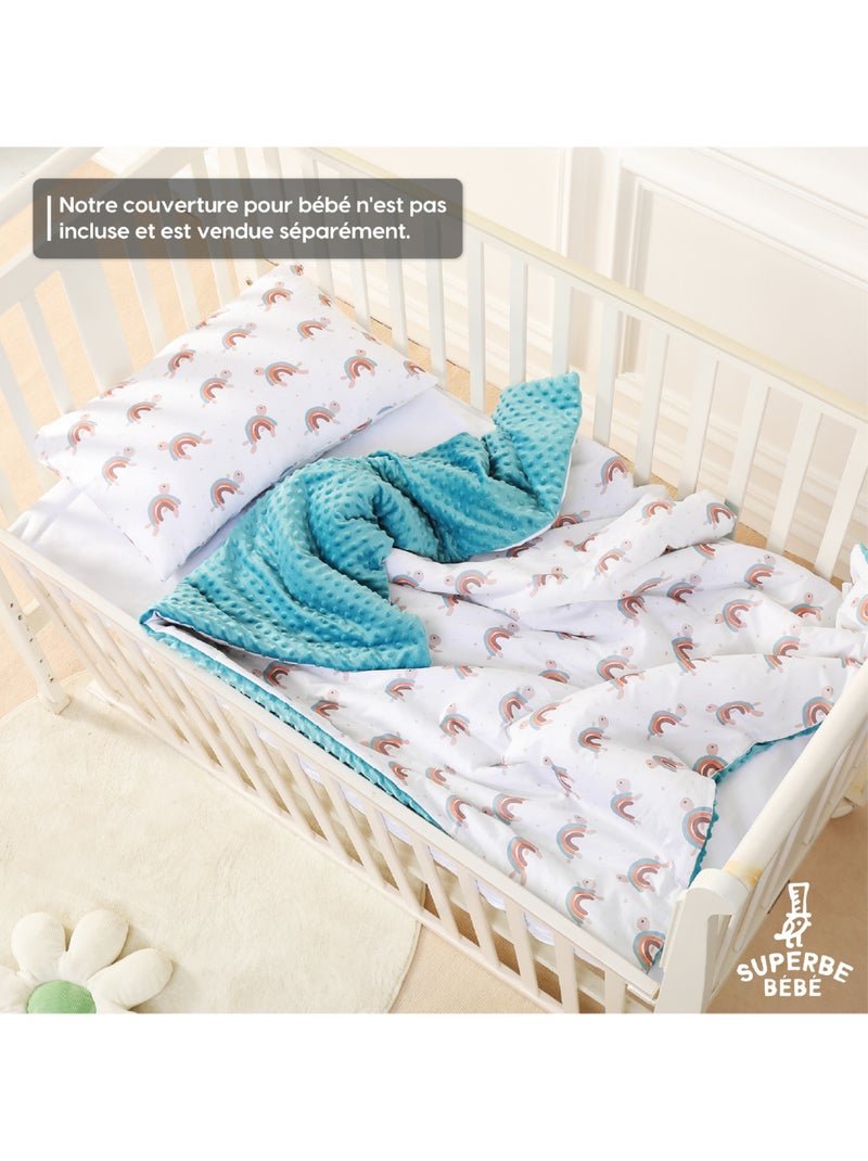 Cuscino con federa inclusa - Cotone OEKO-TEX | SUPERBE BEBE Blu pavone - Kiabi