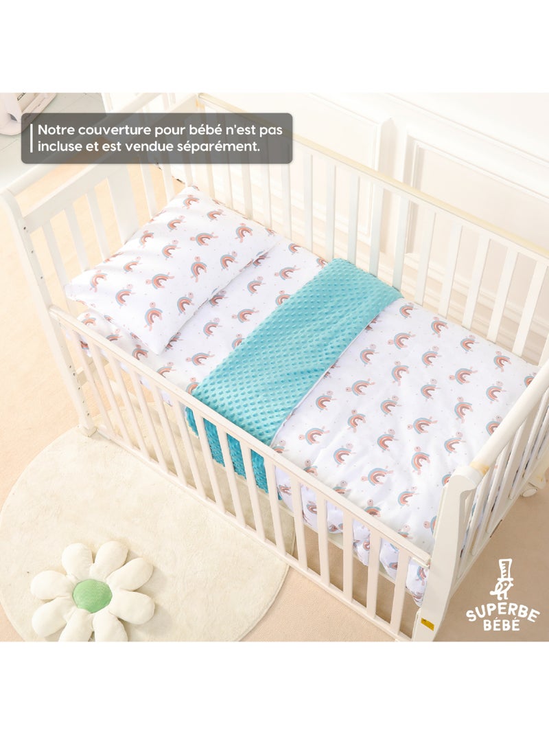 Cuscino con federa inclusa - Cotone OEKO-TEX | SUPERBE BEBE Blu pavone - Kiabi