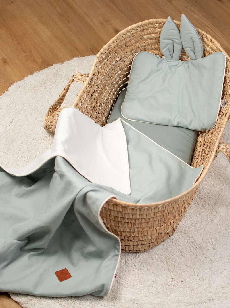 Cuscino coniglio in lino extrapiatto | sevira kids | sevira kids Verde acqua - Kiabi