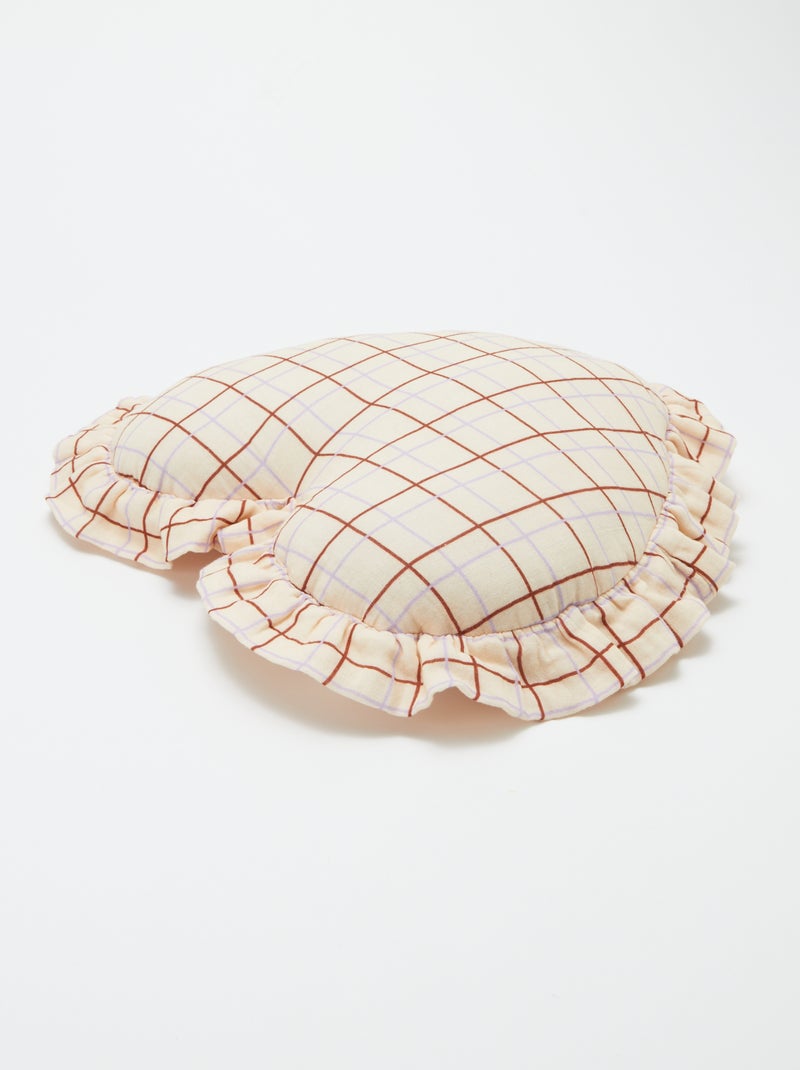Cuscino cuore in garza di cotone (50 x 45 cm) BIANCO - Kiabi