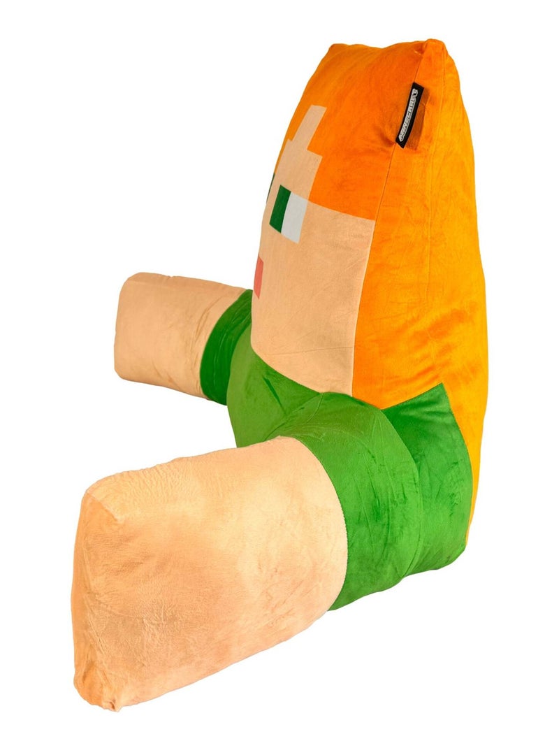 Cuscino da lettura Alex con schienale alto e braccioli "Roba" – Minecraft Verde/Arancione - Kiabi