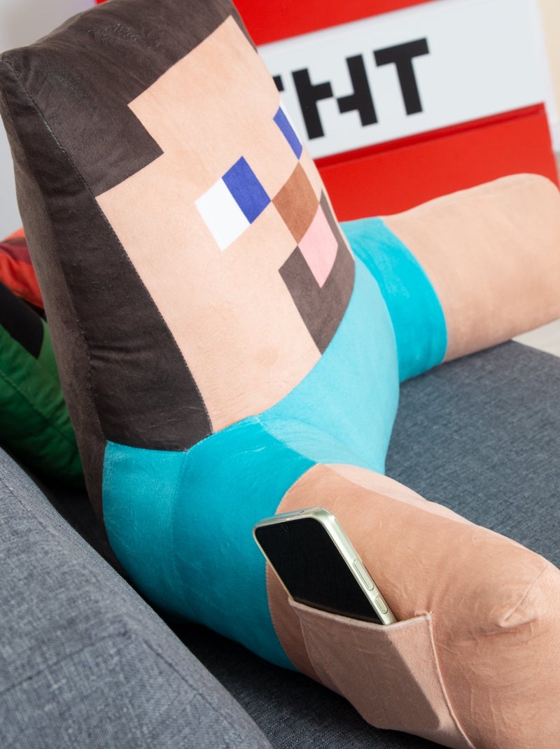 Cuscino da lettura Steve con schienale alto e braccioli "Roba" – Minecraft Blu beige - Kiabi