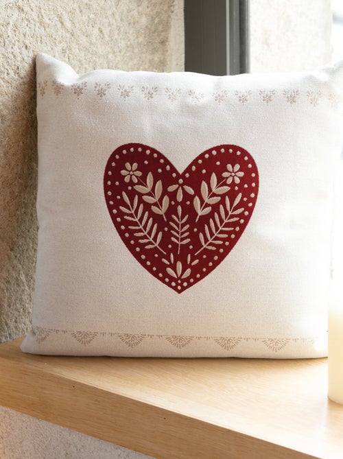 Cuscino da montagna con cuore rosso - Kiabi