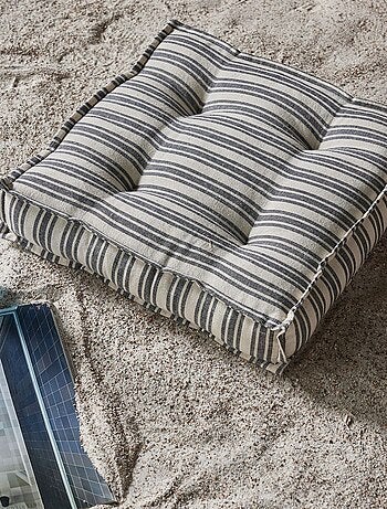 Cuscino da pavimento con stampa a righe