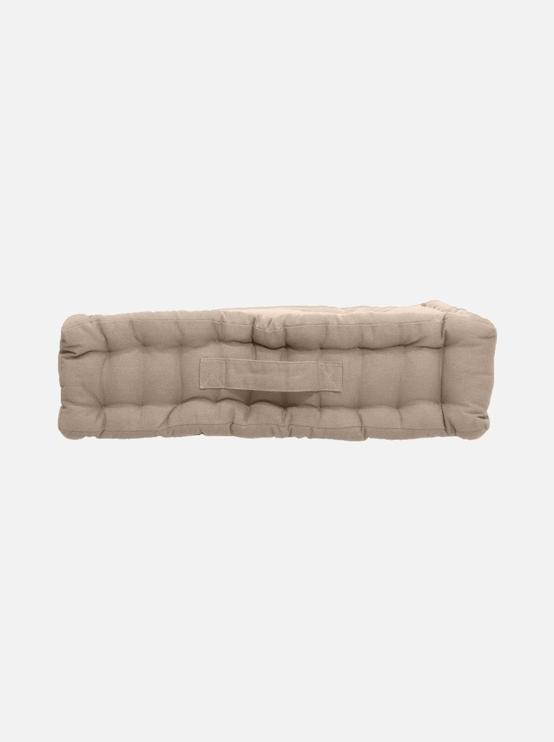 Cuscino da terra liscio in puro cotone Beige conchiglia - Kiabi