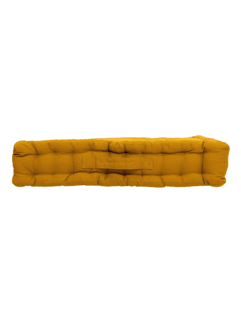Cuscino da terra liscio in puro cotone Giallo senape - Kiabi