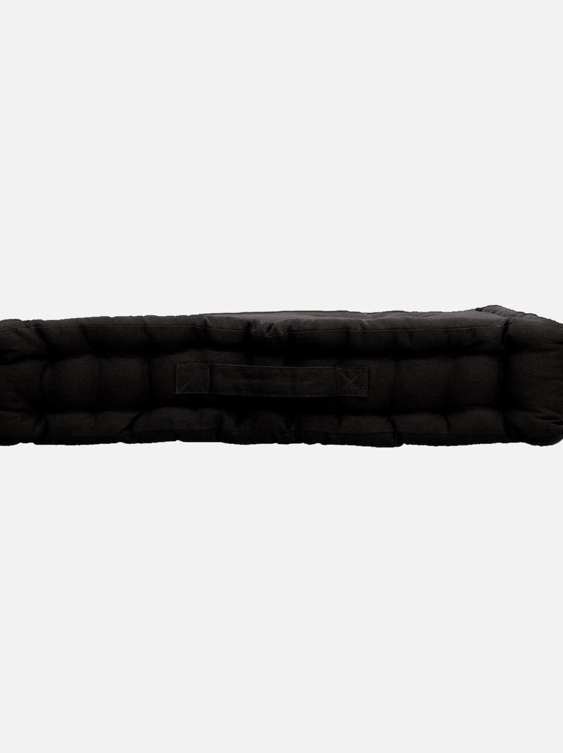 Cuscino da terra liscio in puro cotone Nero - Kiabi