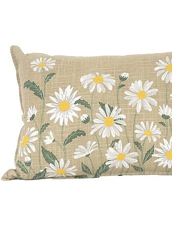 Cuscino decorativo in cotone con motivo a margherita
