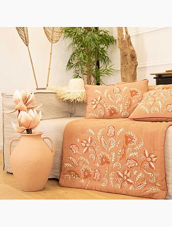 Cuscino decorativo in polilinea con motivo floreale