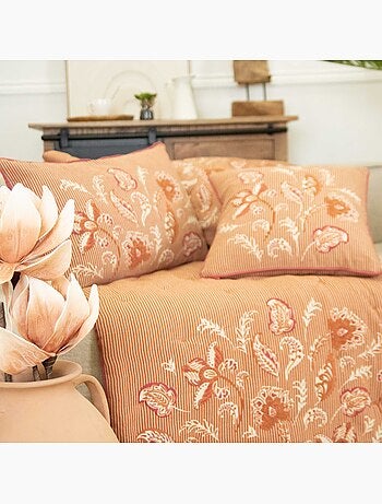 Cuscino decorativo in polilinea con motivo floreale