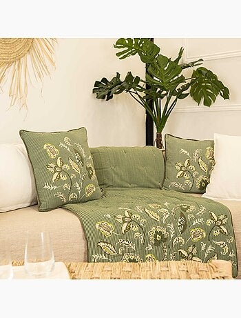 Cuscino decorativo in polilinea con motivo floreale